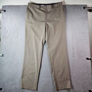 Lauren Ralph Lauren Dress Pants Men‎ 38 x 34 Polyester Blend Flat Front Brown